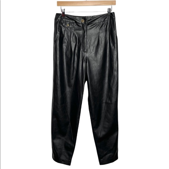 Blank NYC | NWT Pleated Carrot Leg Faux Leather Trousers 28 - Picture 7 of 10